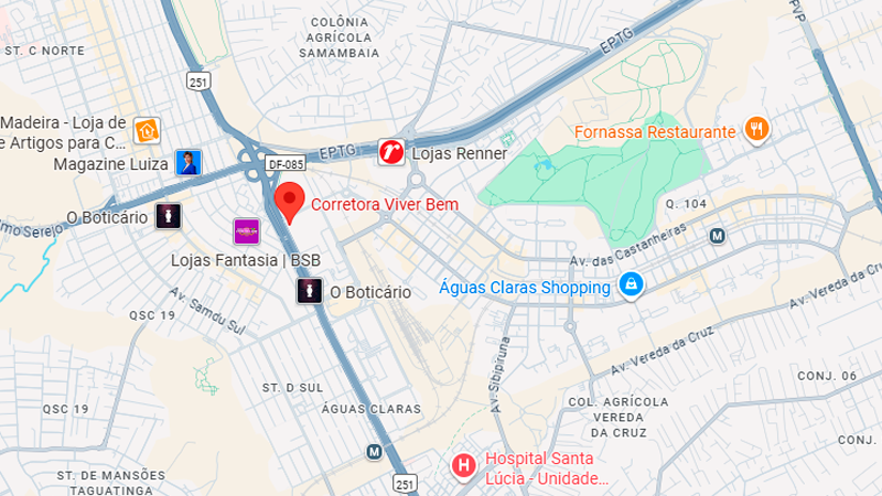 Mapa Águas Claras