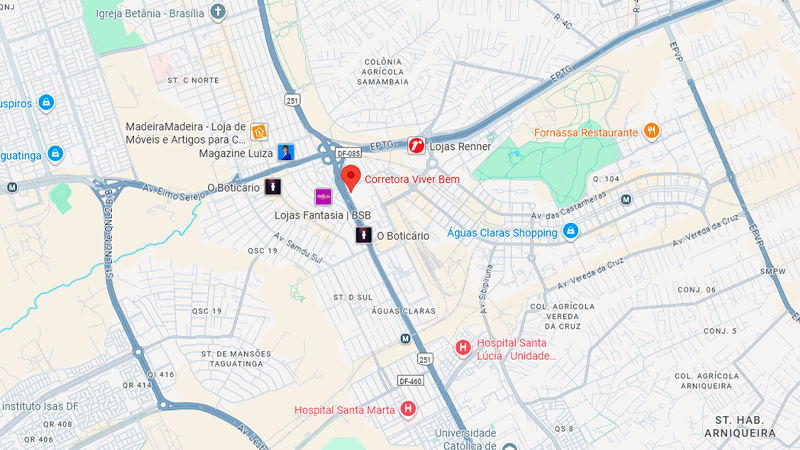 Mapa Brasília